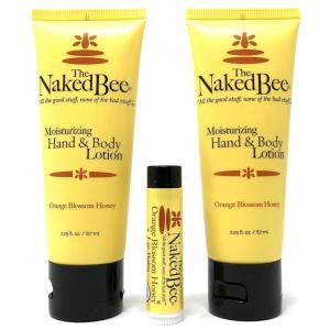 imageThe Naked Bee Orange Blossom Honey Lotion and Lip Balm Set Hydrating Moisturizing and Natural Skin Care Products Cruelty Free