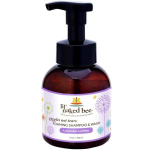 imageLil Naked Bee Lavender Lullaby Giggles Not Tears Foaming Shampoo ampamp Wash 12 oz Baby Shampoo ampamp Baby Wash for Kids Pump Bottle  Great for Babies and Kid